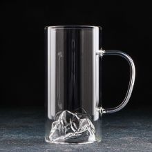Glass mug Magistro “Mountains”, 330 ml